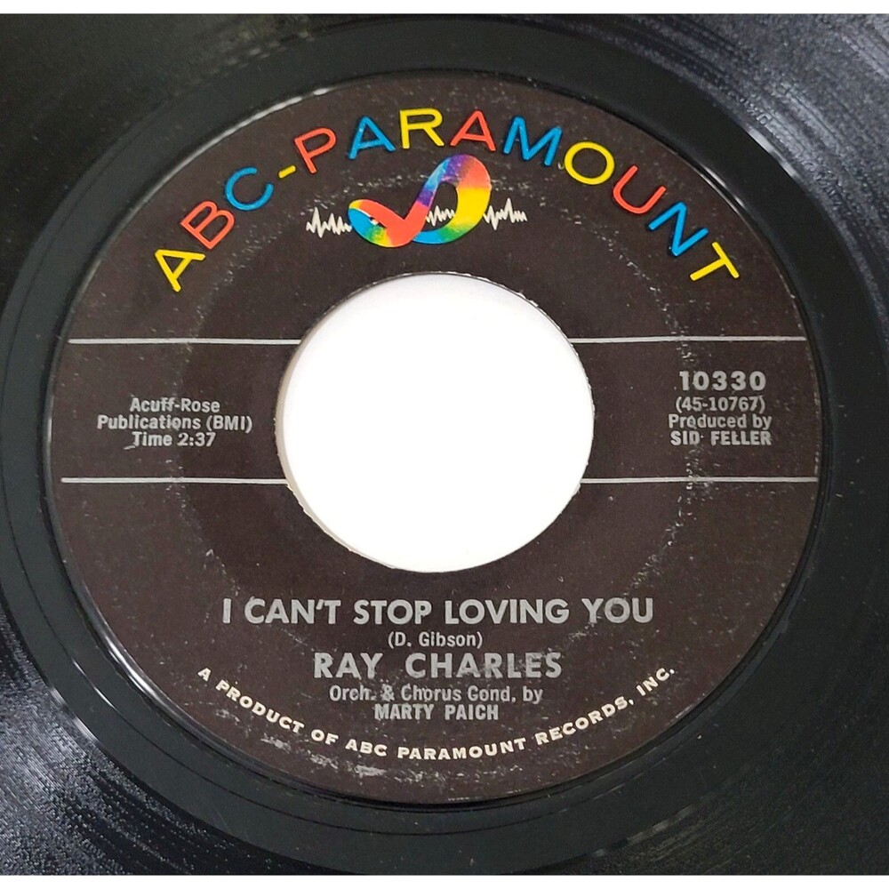 Ray Charles I Can't Stop Loving You / Born To Lose 45 RPM Vinyl VG Soul '62